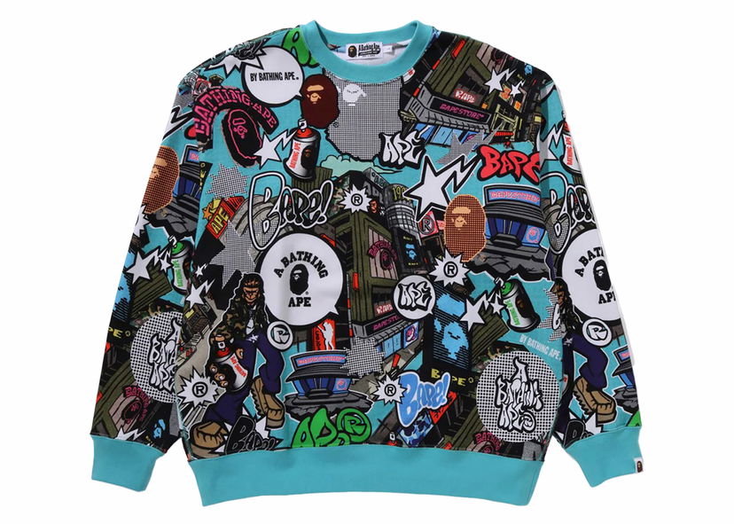 Mikina BAPE BAPE Comic Art Crewneck Multicolor Rôznofarebný | 1K30-113-305