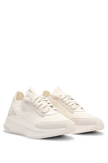 Oblečenie a doplnky BOSS TTNM EVO Knitted and Suede Trainers Biela | 50536413
