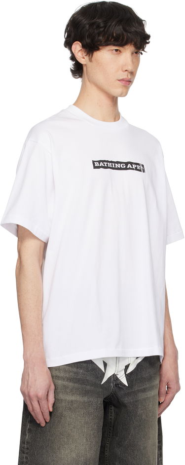 Tričko BAPE Stencil Logo Relaxed Fit T-Shirt Biela | 001TEK801332M, 1