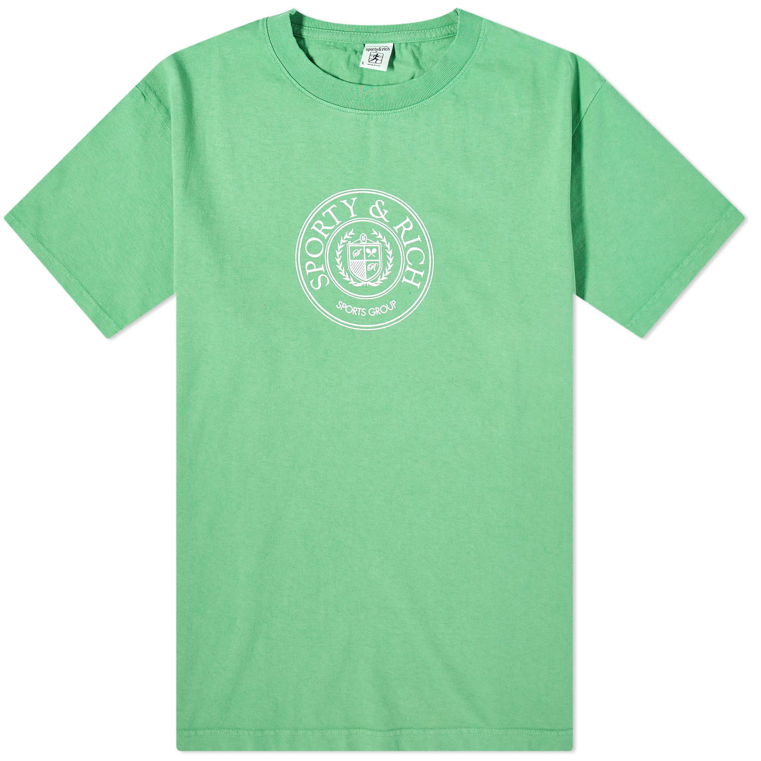 Tričko Sporty & Rich Conneticut Crest T-Shirt Zelené | TSAW2343VE, 0