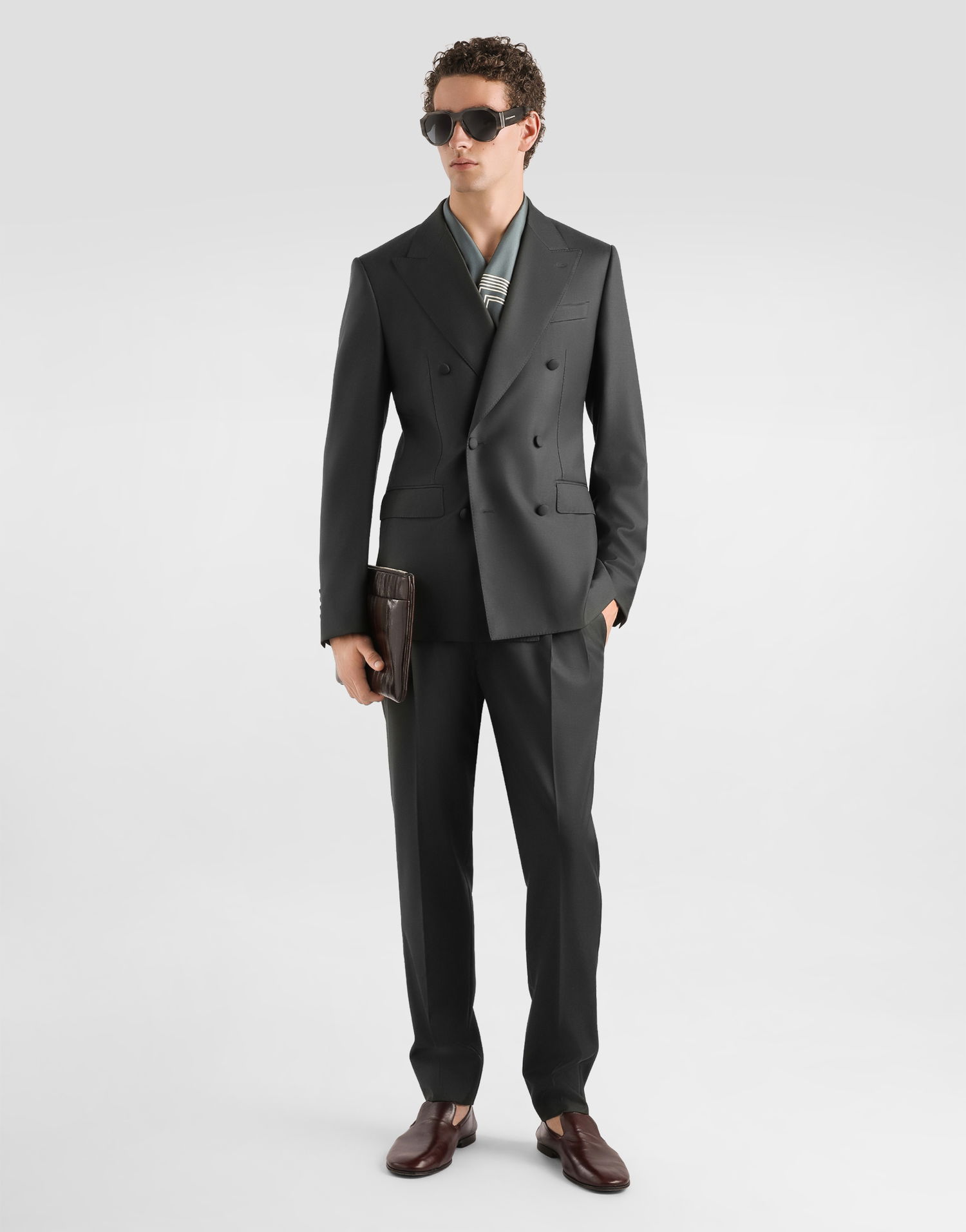 Bunda Dolce & Gabbana Double-breasted Virgin Wool Jacket 52 Šedá | G2TV8TGK048V0687, 1