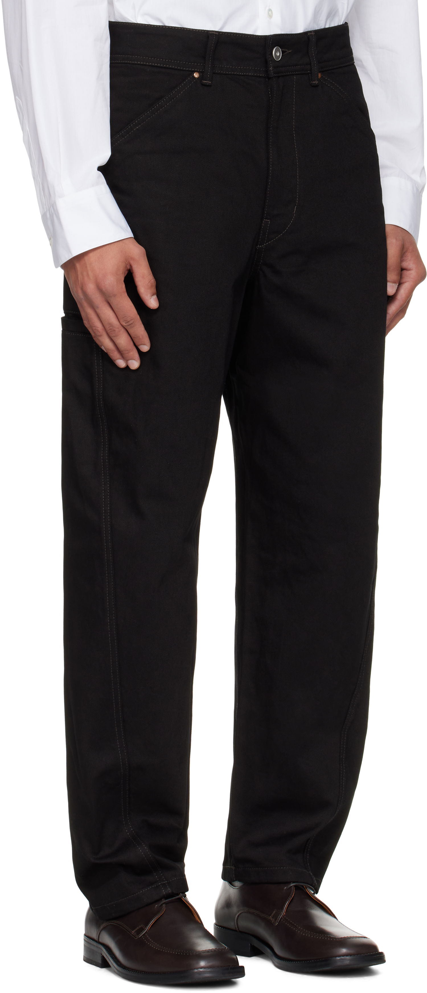 Džínsy LEMAIRE Lemaire Twisted Workwear Jeans Čierna | PA1102 LD1055, 1