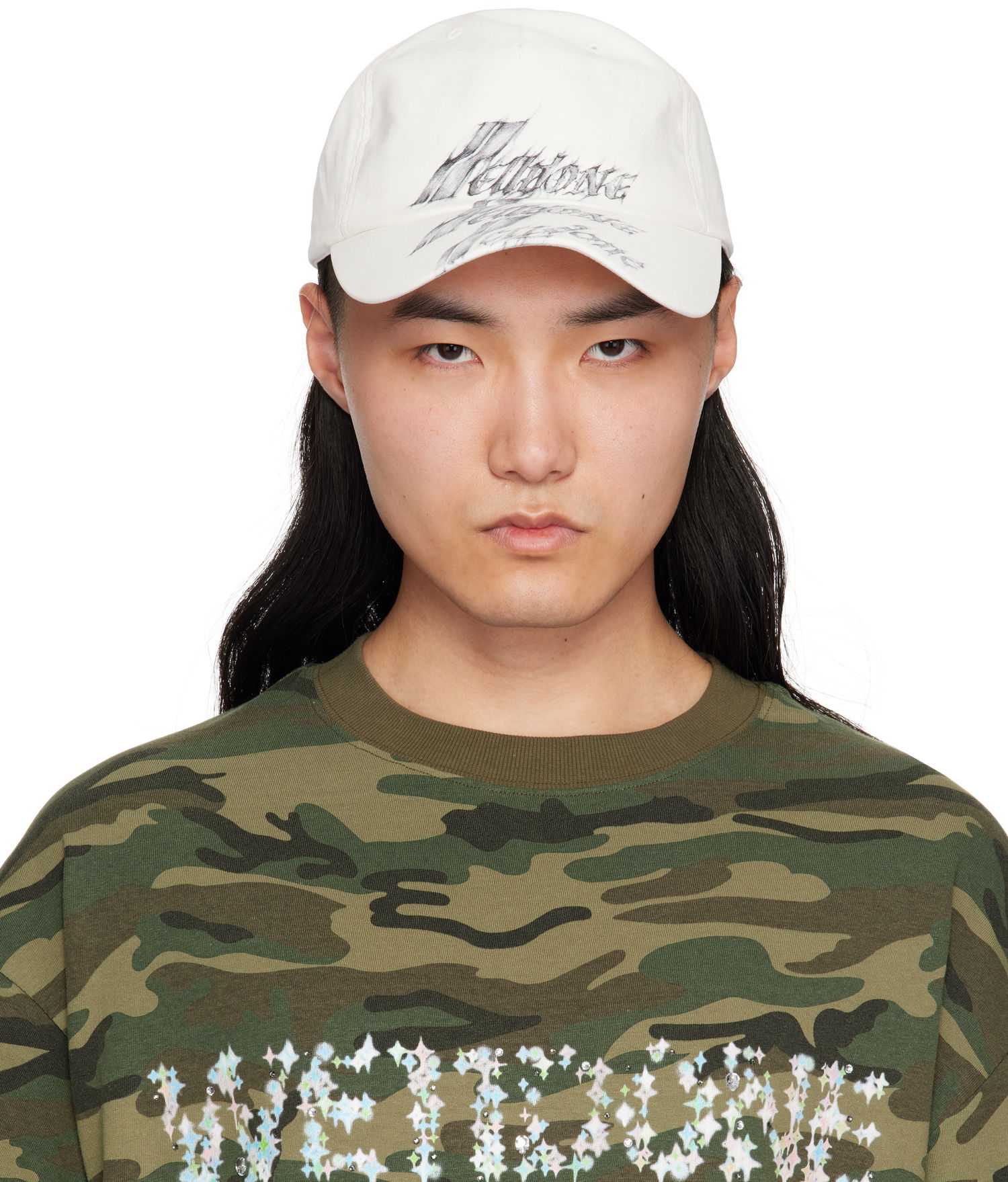 Šiltovka We11done We11done Flame Logo Baseball Cap Biela | WD-AH0-25-409-U-WH, 0