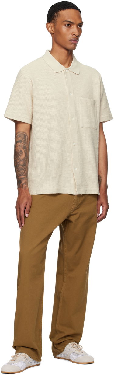 Košeľa NORSE PROJECTS Norse Projects Gustav Crochet Jersey Shirt Béžová | N01-0683, 3