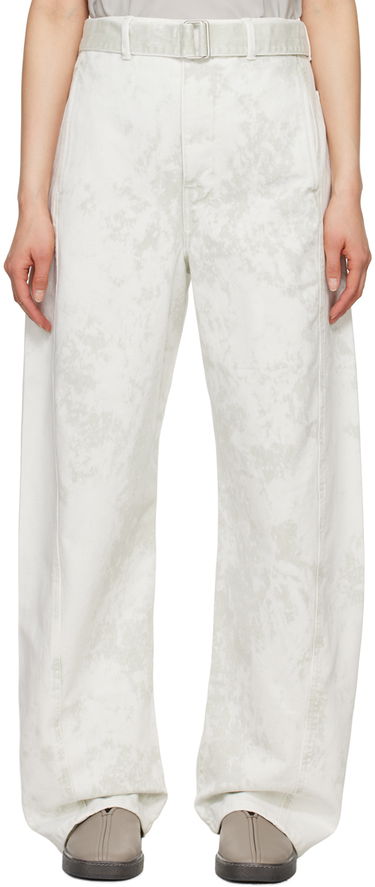 Nohavice LEMAIRE Lemaire Twisted Belted Jeans Biela | PA326 LD1011, 0