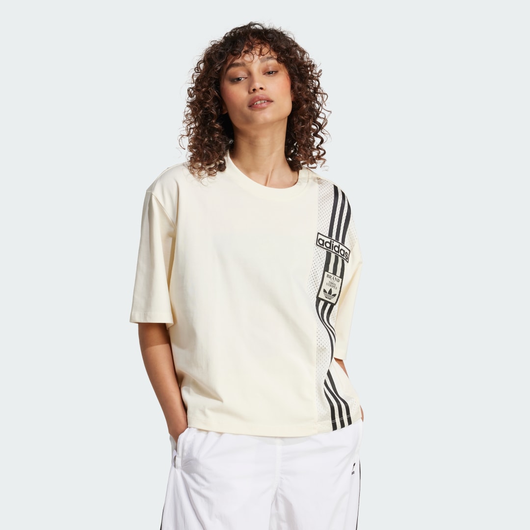 Tričko adidas Performance Adibreak Crop T-Shirt Béžová | JD0098, 0