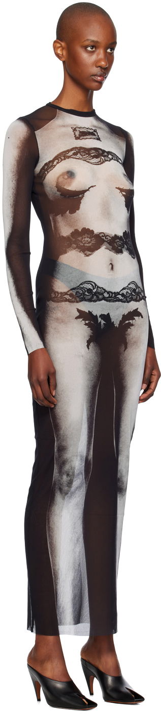 Šaty Jean Paul Gaultier Gaultier Printed Mesh Maxi Dress Rôznofarebný | 24/31-F-RO269-T564-000201, 1