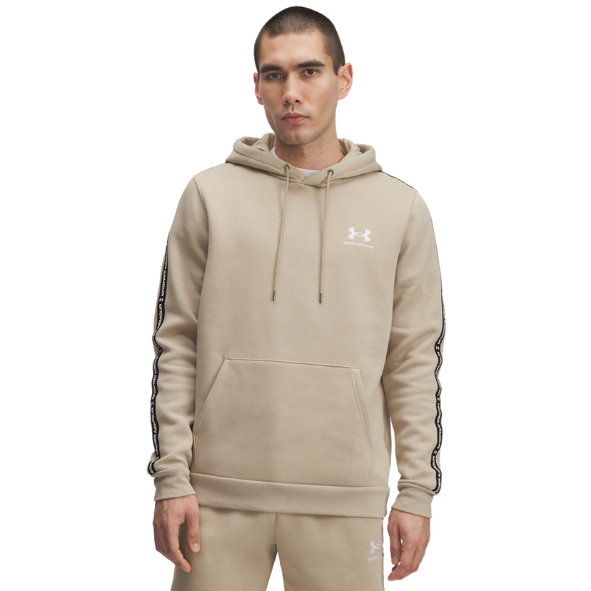 Mikina Under Armour Icon Fleece Hoodie with Taping Béžová | 1389356-299