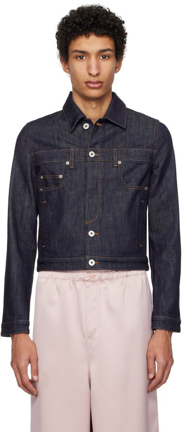 Bunda Jean Paul Gaultier Jean Paul Gaultier 'The Inverted' Cropped Denim Jacket Modrá | 25/33-F-VE089-D019-55, 0