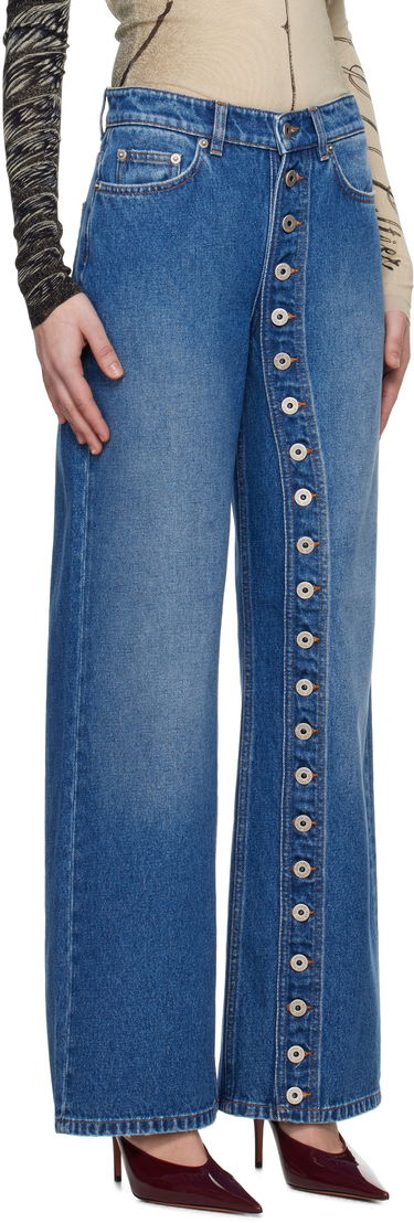Džínsy Jean Paul Gaultier Jean Paul Gaultier Buttoned Denim Jeans Modrá | 25/34-F-JE175-D013-57, 4