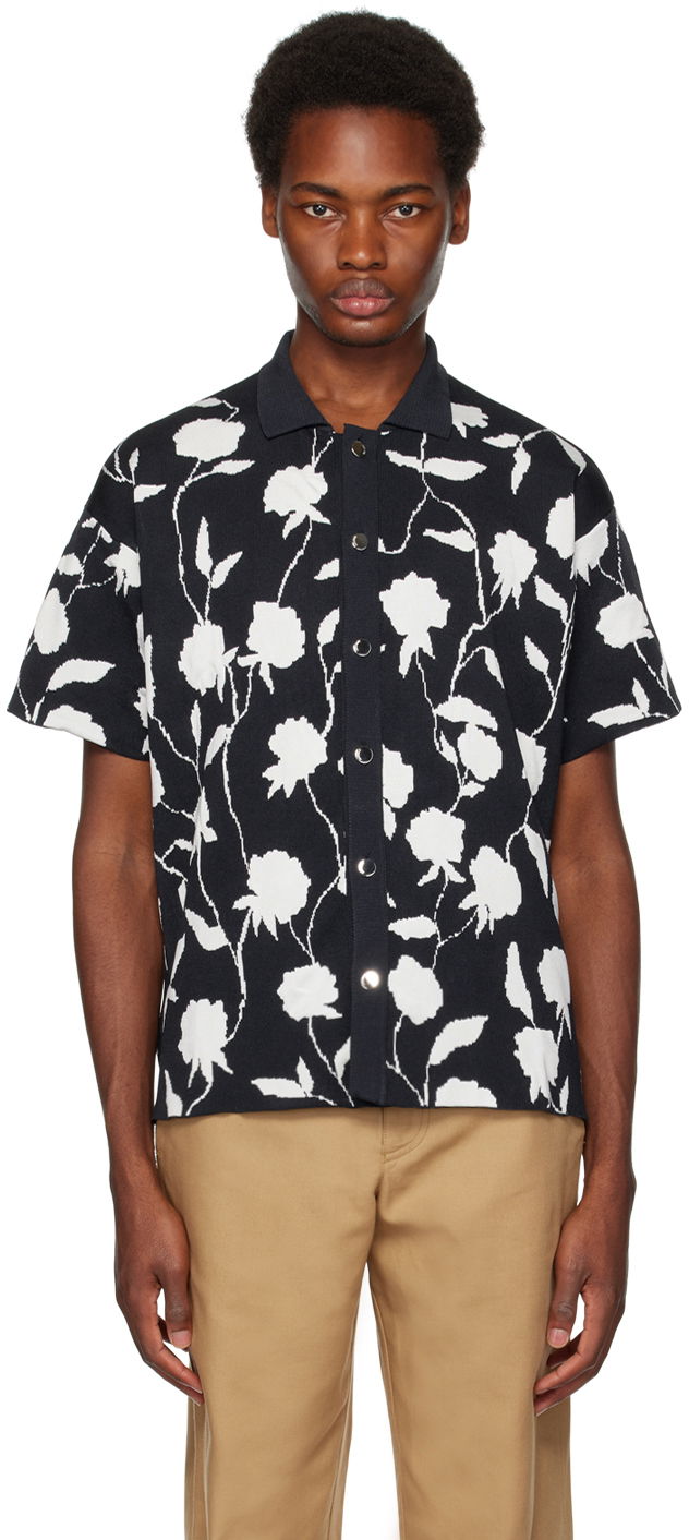 Košeľa Jacquemus Le Chouchou 'La Chemise Maille Rosa' Polo Navy | 23H236KN287-2327, 0