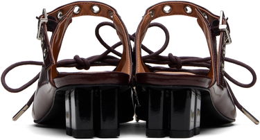 Tenisky a topánky GANNI Lace-Up Mule Heels Vínová | S3039, 1