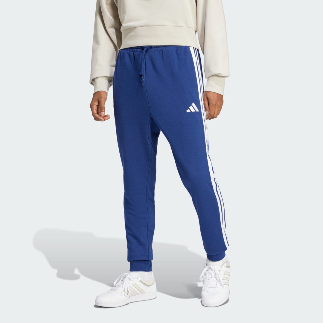 Tepláky adidas Performance Essential 3-Stripes French Terry Pants Modrá | JD1878, 0