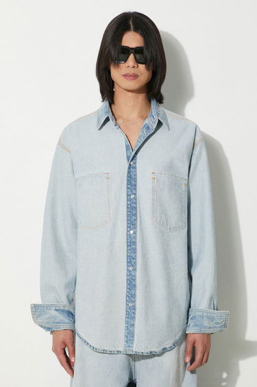 Košeľa VETEMENTS VETEMENTS Inside-Out Relaxed Denim Shirt Modrá | UE64SH500N, 0