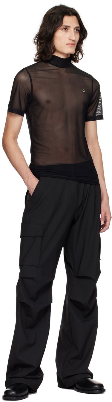Tričko Coperni Coperni Turtleneck Mesh T-Shirt Čierna | COPJS20BIS557MEN, 3