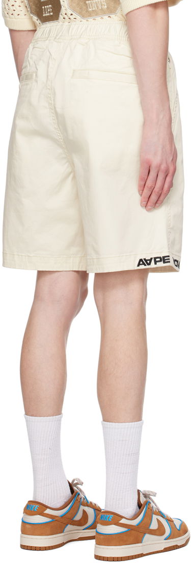 Šortky AAPE by A Bathing Ape AAPE by A Bathing Ape Embroidered Shorts Béžová | AAPSPMA668XXMIVX, 2
