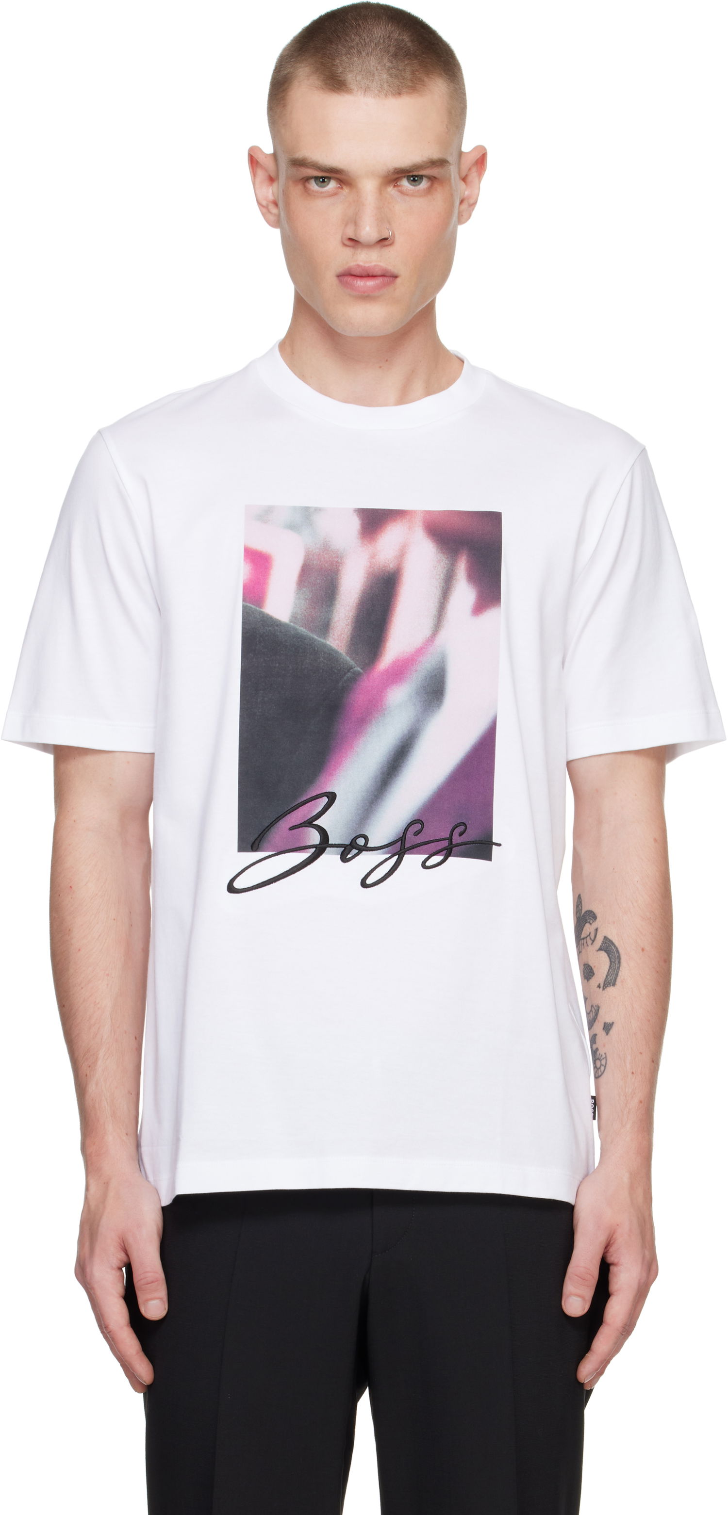 Tričko BOSS Graphic Logo T-Shirt Biela | 50536460, 0
