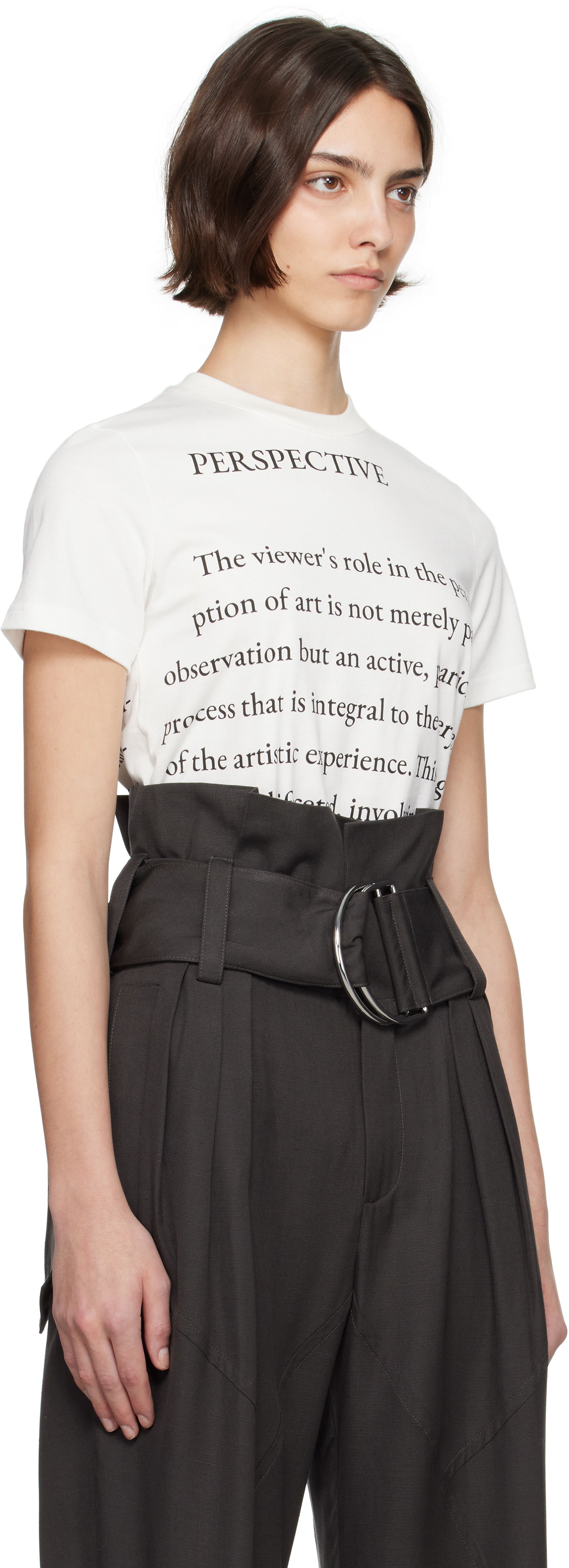 Tričko JW Anderson JW Anderson Text Print T-Shirt Biela | JT0294-PG1510, 1