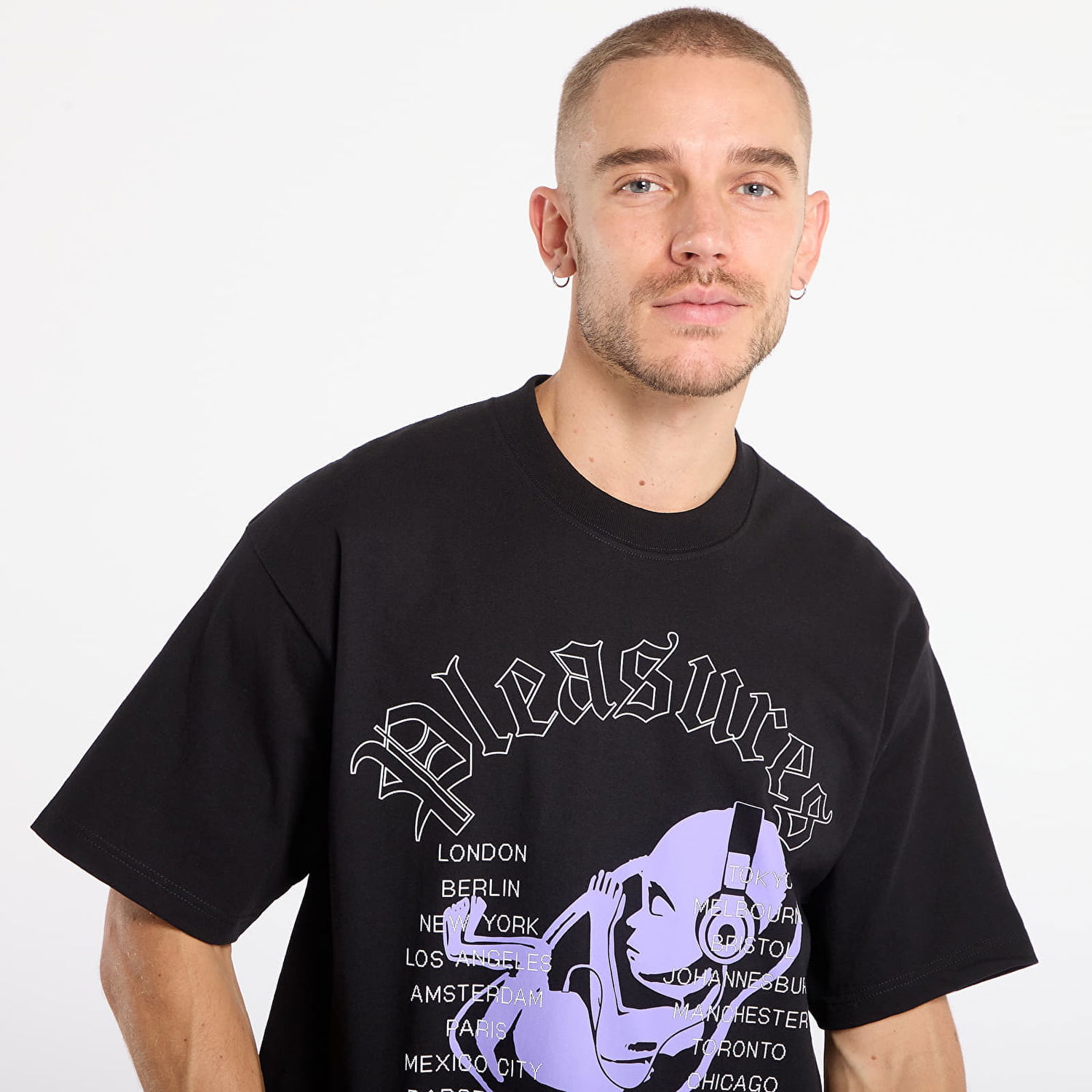Tričko Pleasures Headphone Boiler Room T-Shirt Čierna | P25F009-BLACK, 1