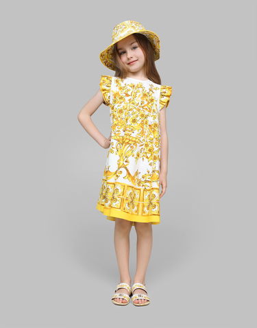 Klobúk Dolce & Gabbana Dolce & Gabbana Poplin Bucket Hat With Majolica Print Žltá | LB4H48G7E1JH03TN, 1