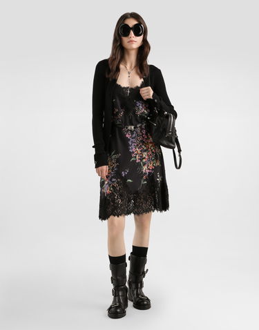 Sveter Dolce & Gabbana Ribbed Collared Cardigan with Bejeweled Buttons Čierna | FXVCPZJFMHGN0000, 1