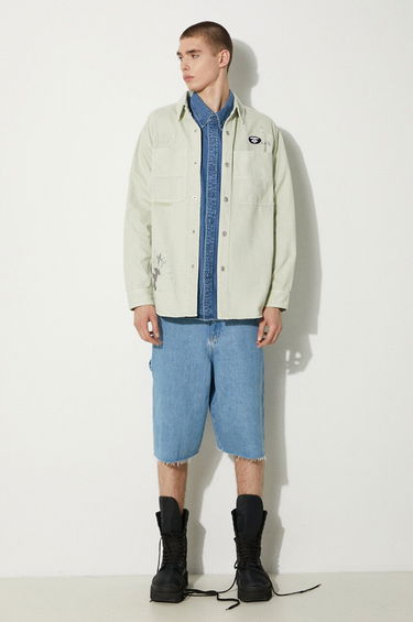 Košeľa AAPE by A Bathing Ape AAPE Relaxed Denim Shirt Modrá | AAPSTM8480XXM, 1