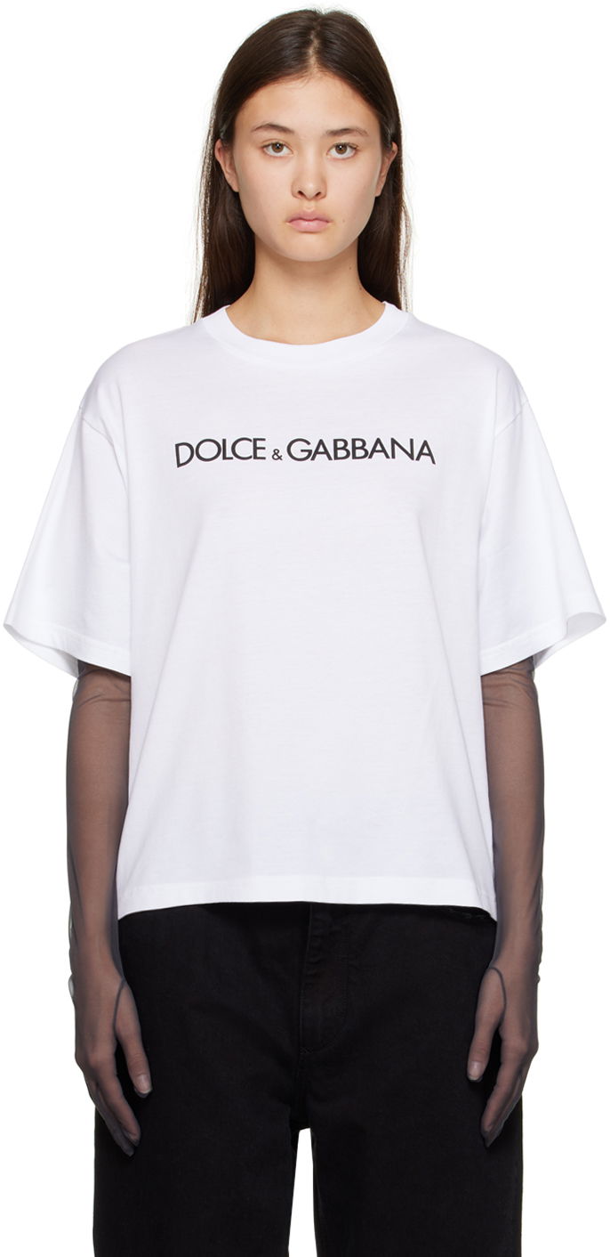 Tričko Dolce & Gabbana White Crewneck T-Shirt Biela | F8U10T G7H4P, 0