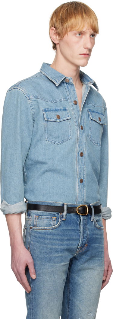 Košeľa Tom Ford TOM FORD Washed Denim Overshirt Modrá | HDS008-FMC205S25, 1