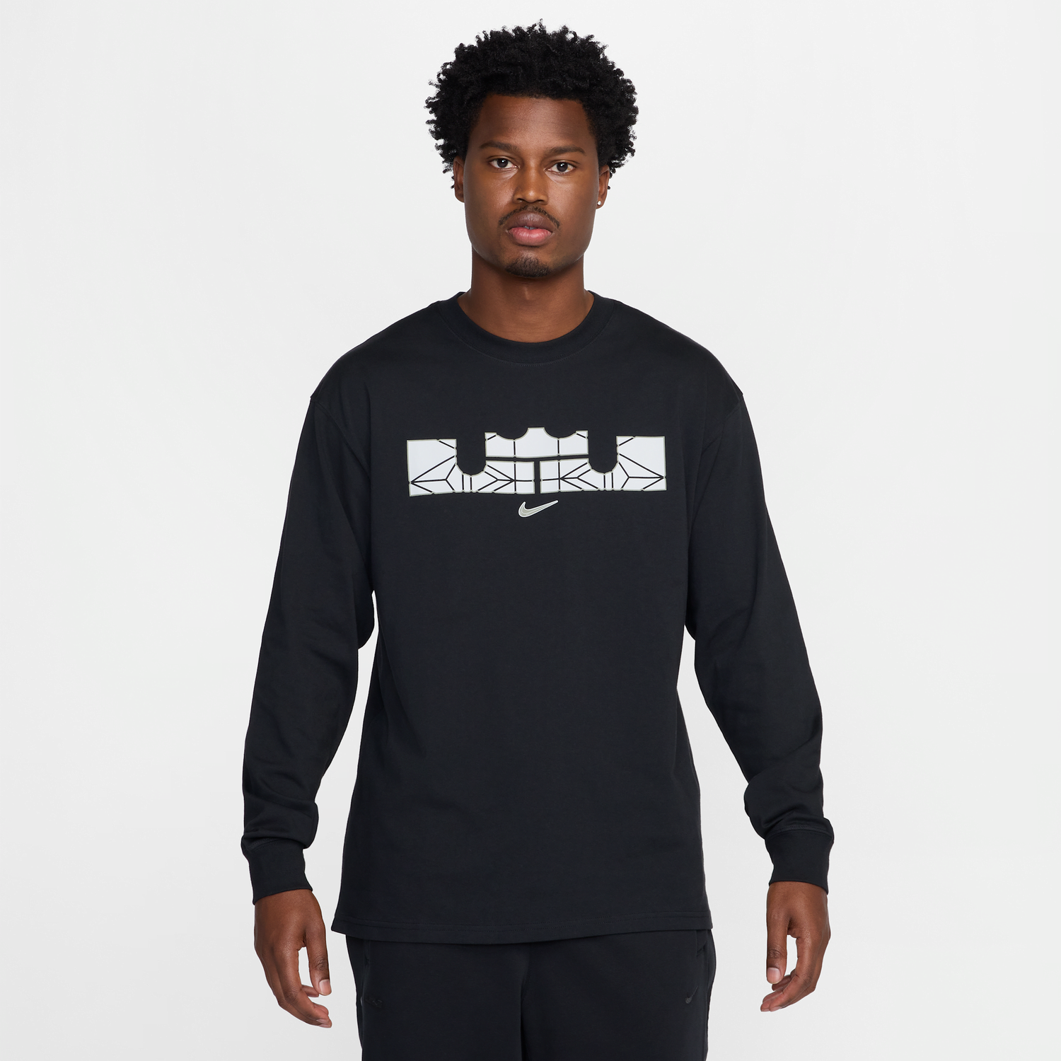 Tričko Nike LeBron Max90 Long-Sleeve Basketball T-Shirt Čierna | HJ3337-010, 0