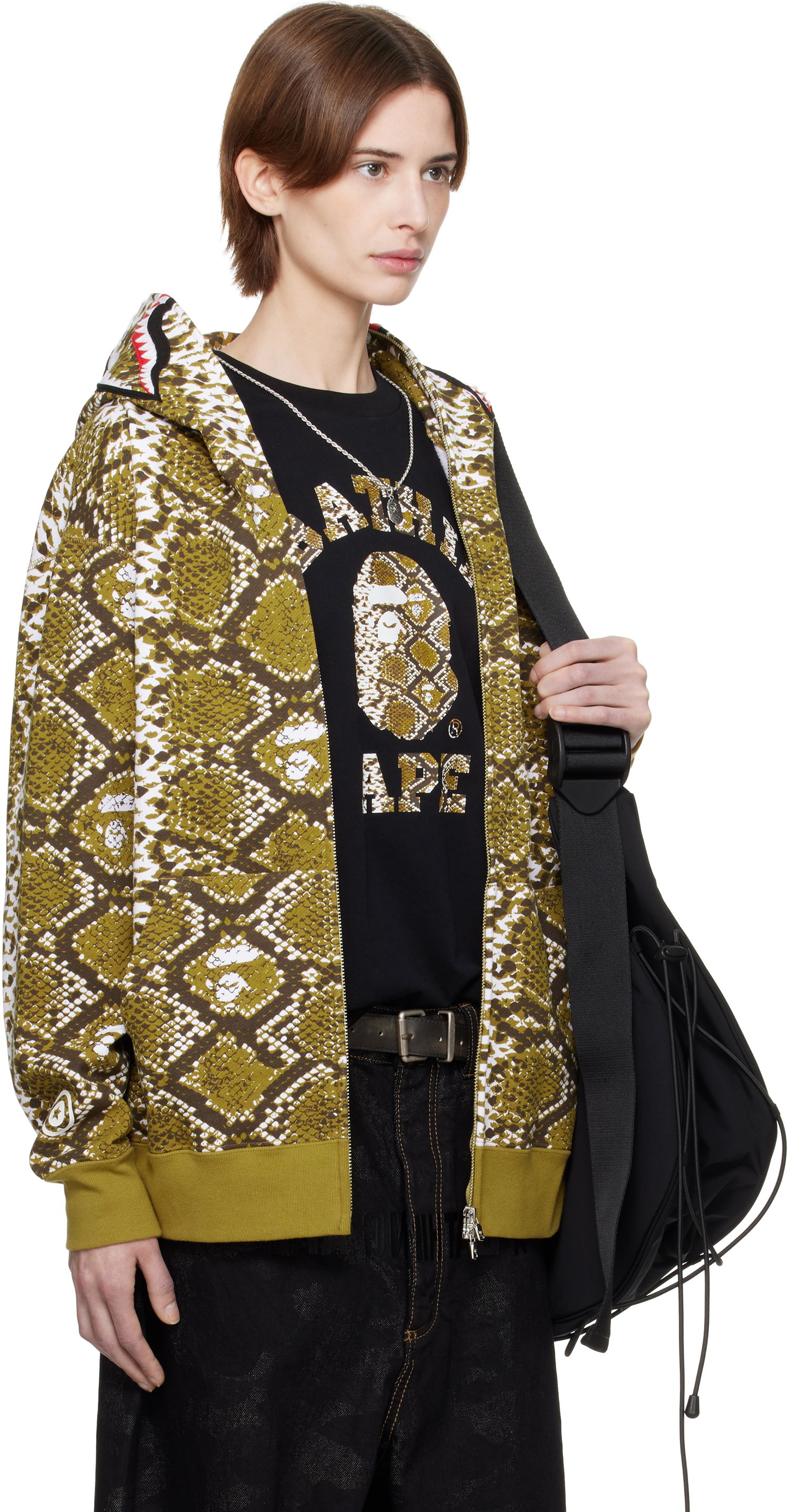 Mikina BAPE A Bathing Ape Shark Exclusive Hoodie Zelené | Shark Hoodie, 1