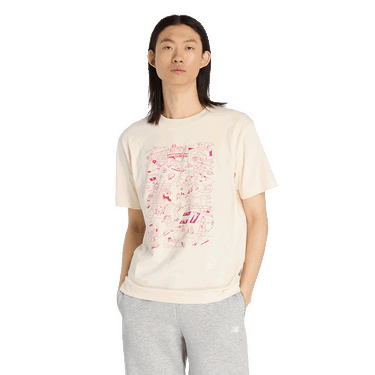 Tričko New Balance Sports Graphic Tee Béžová | MT53913-PEF, 0