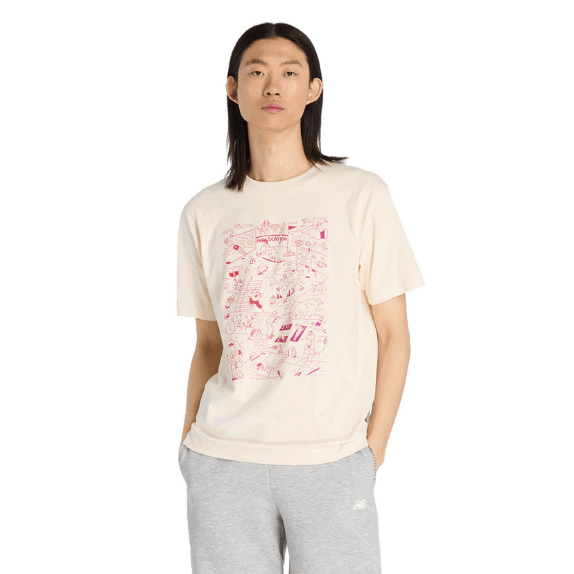 Tričko New Balance Sports Graphic Tee Béžová | MT53913-PEF