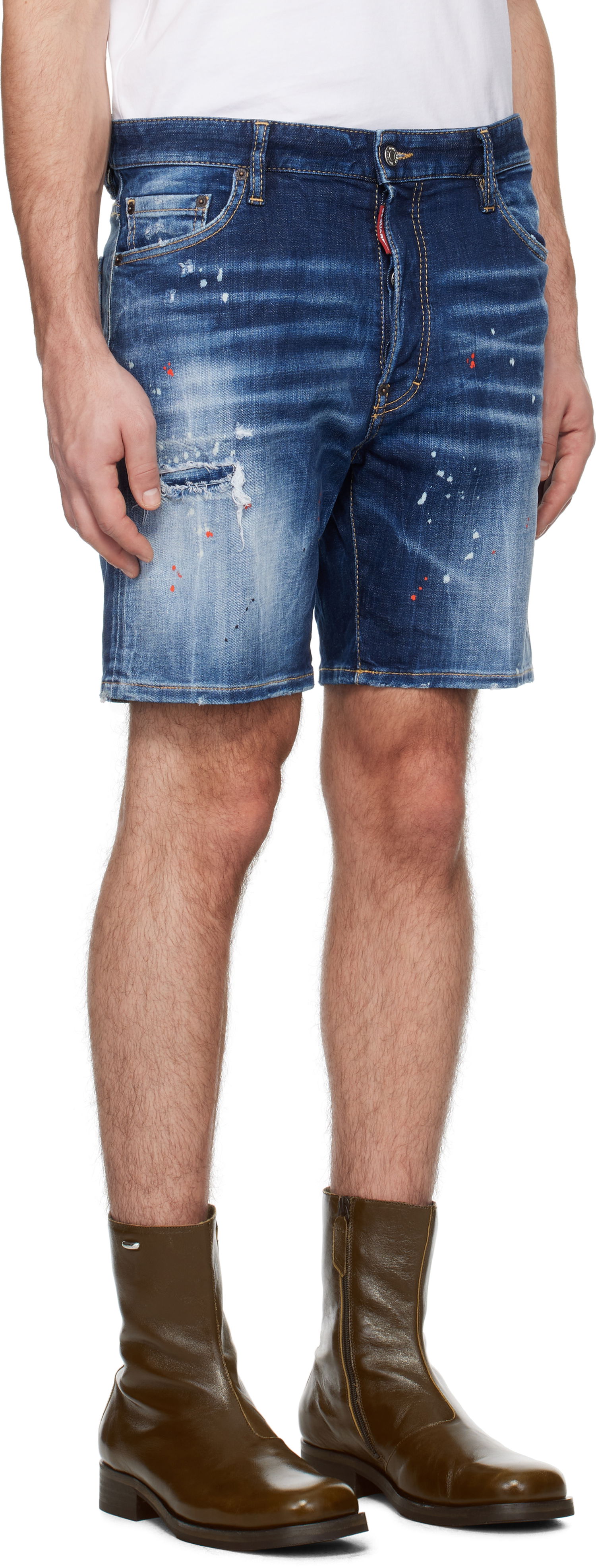 Šortky DSQUARED2 Dsquared2 Medium Easy Wash Denim Shorts Modrá | S74MU0884_S30664, 1