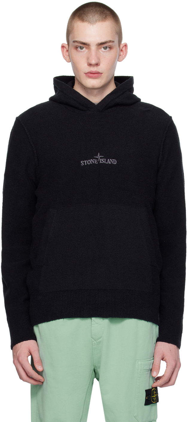 Mikina Stone Island Embroidered Hoodie Čierna | 8015513D2, 0