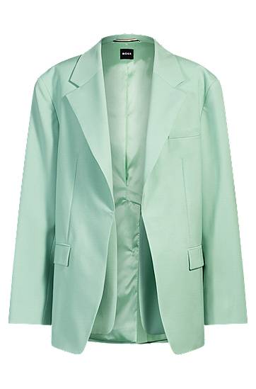 Bunda BOSS Oversized Virgin Wool Blazer Zelené | 50537387, 0