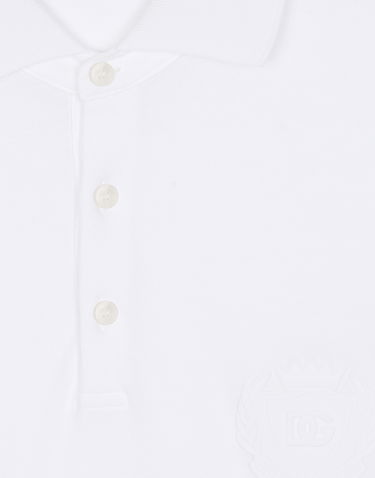 Polo tričko Dolce & Gabbana Cotton Polo Shirt With Logo Embroidery Biela | G8PL4ZG7NYYW0800, 3