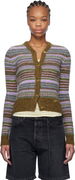 Ganni Soft Wool Stripe Cardigan