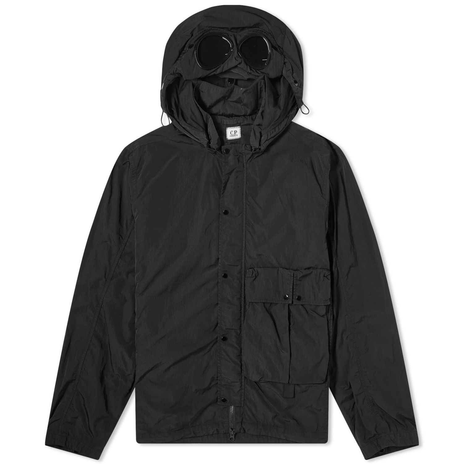 Bunda C.P. Company Chrome-R Goggle Overshirt Čierna | 15CMOS029A-005904G-999, 0
