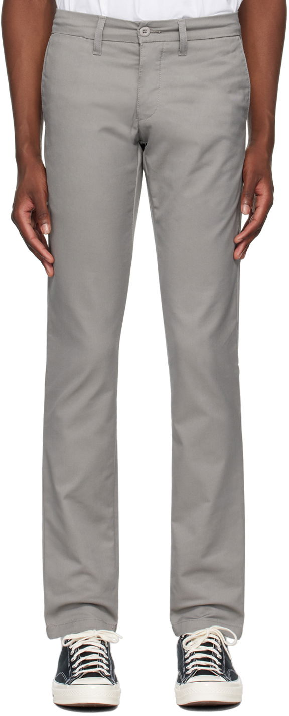 Nohavice Carhartt WIP Slim Fit Cotton-Twill Trousers Šedá | I003367, 0