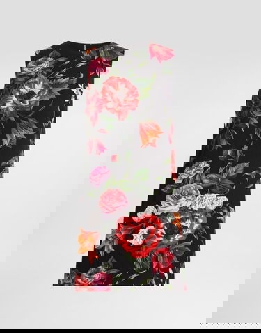 Šaty Dolce & Gabbana Dolce & Gabbana Floral Print Sleeveless Mini Dress Čierna | F6TWFTFSRQTHN5PB, 0