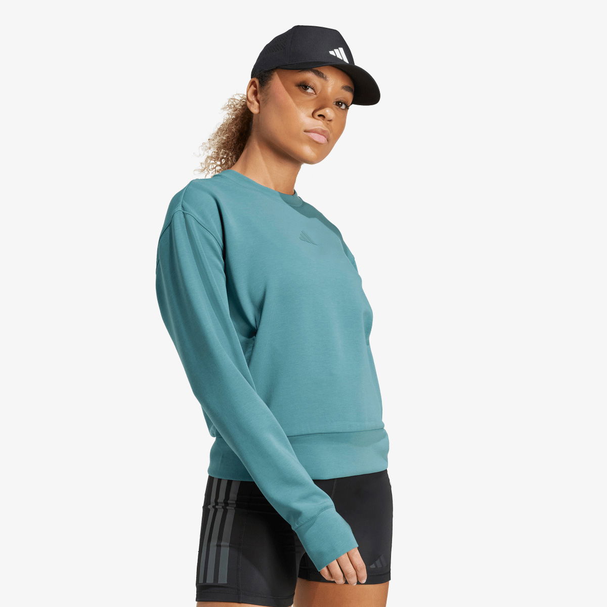 Mikina adidas Performance Designed-for-Training Warm-Up Crewneck Sweatshirt Zelené | JW3395, 1