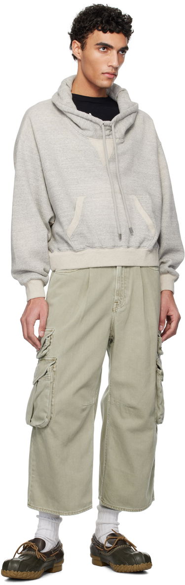Cargo nohavice R13 R13 Cropped Multi Pocket Denim Cargo Pants Zelené | R13MD246-D292A, 3