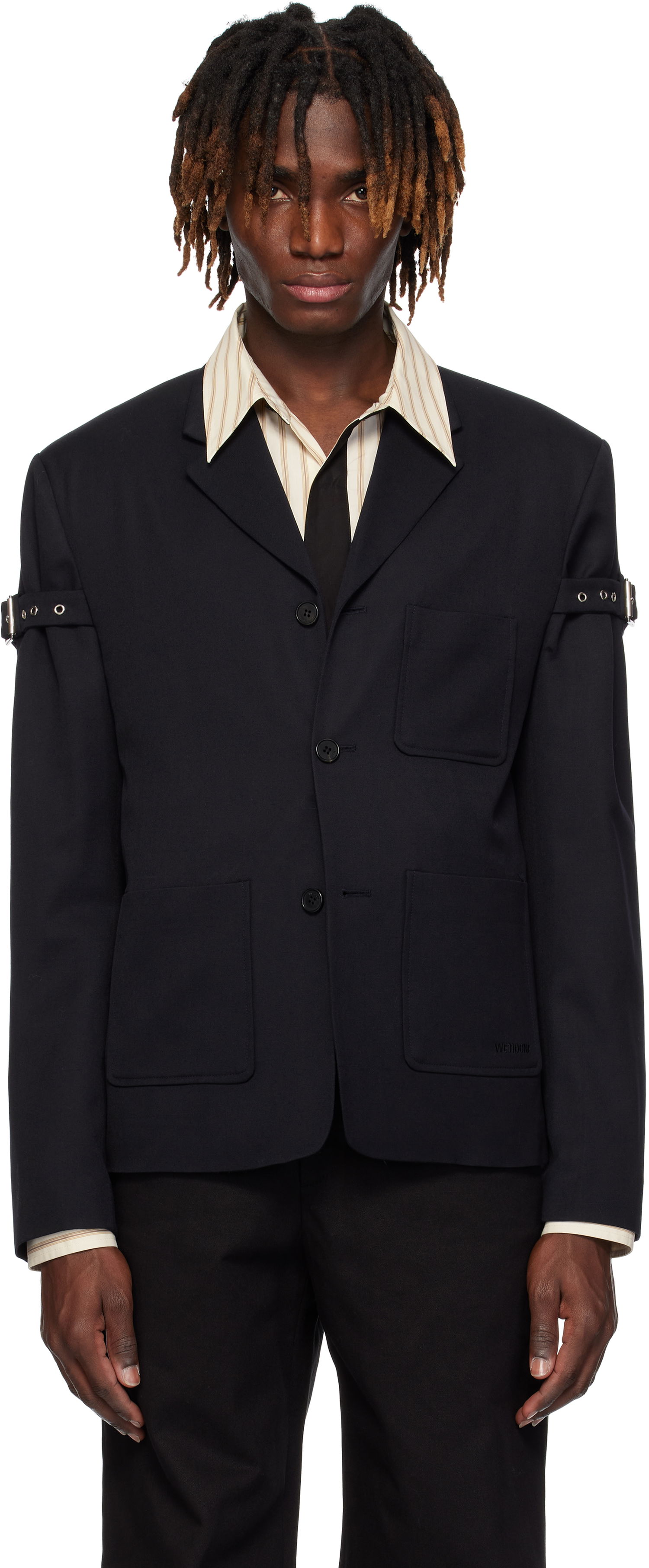 Bunda We11done We11done Belted Blazer Čierna | WD-JK0-25-006-U-NV, 0