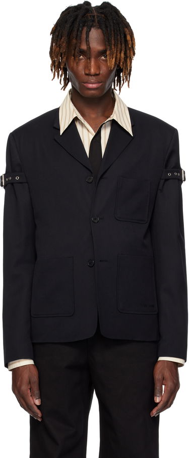 Bunda We11done We11done Belted Blazer Čierna | WD-JK0-25-006-U-NV, 0