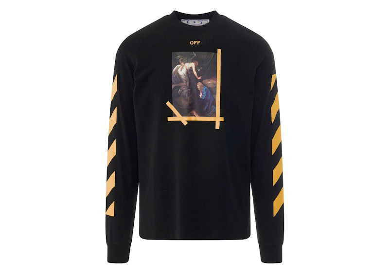 Tričko Off-White Diagonal Arrow Caravaggio Skate T-Shirt Long Sleeve Čierna | OMAB064C99JER0111001