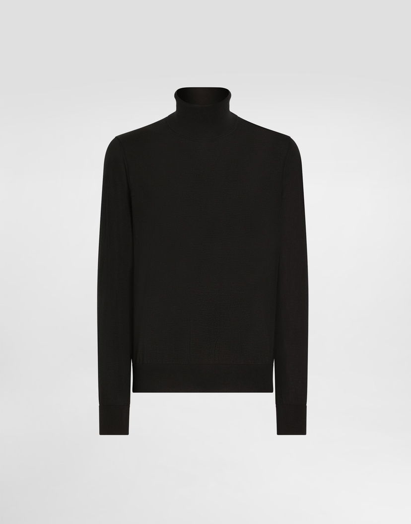 Sveter Dolce & Gabbana Cashmere Turtle-neck Sweater 52 Čierna | GXB00TJAW2ON0000