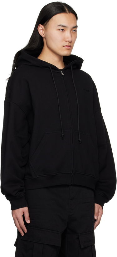 Mikina We11done We11done Twin All Around Zip-Up Hoodie Čierna | WD-TJ0-25-833-U-BK, 1