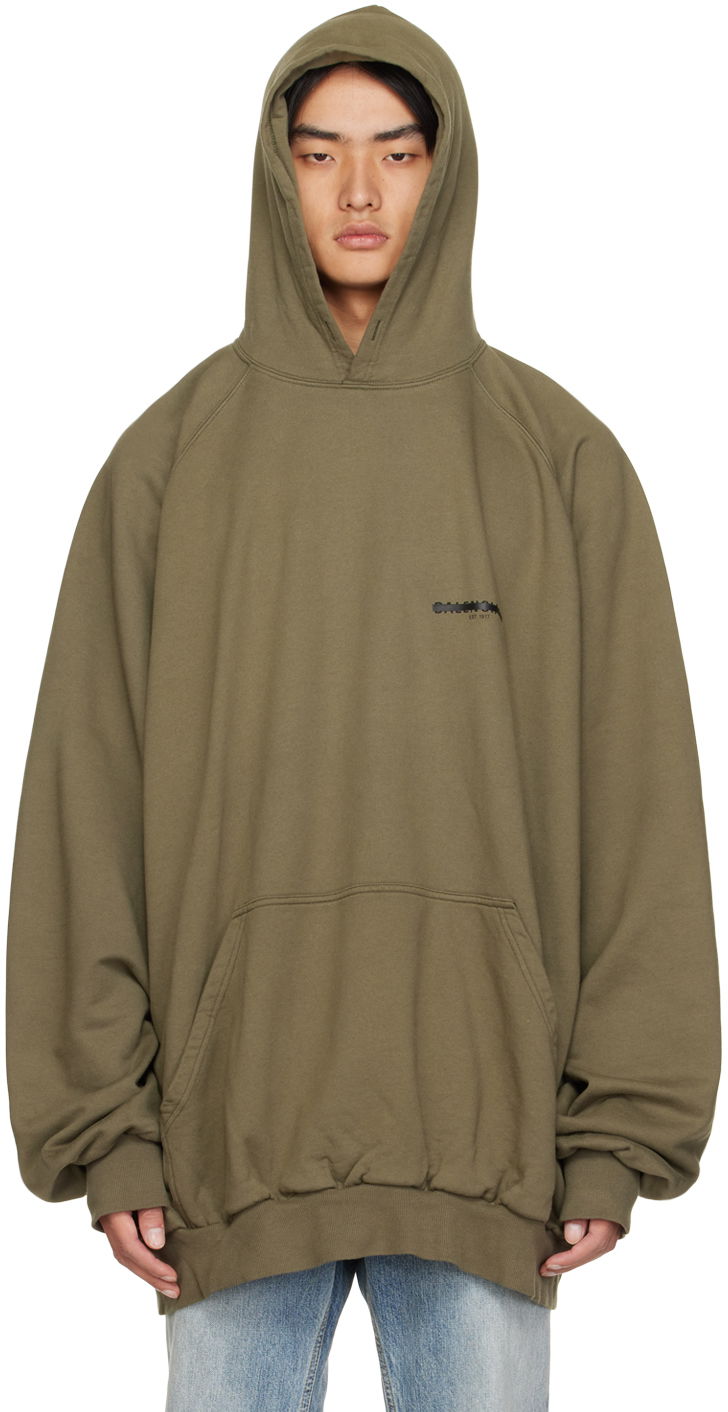 Mikina Balenciaga Balenciaga Oversized 1917 Hoodie Zelené | 697879-TMVH2-2930
