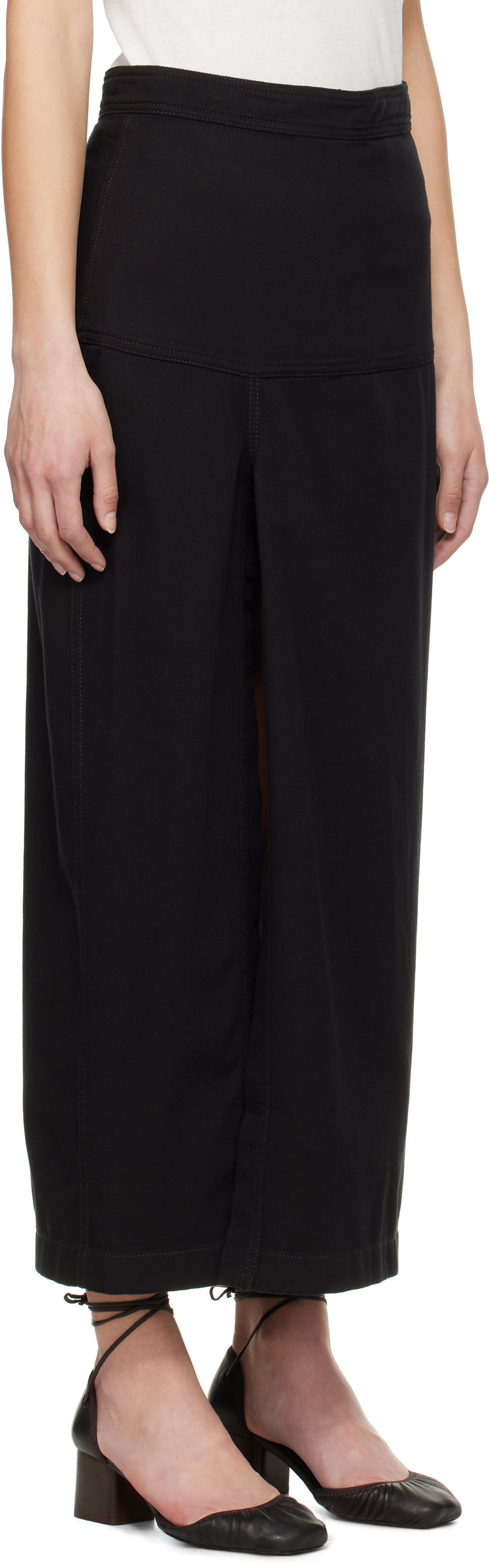 Sukňa LEMAIRE Lemaire Slit Midi Denim Skirt Čierna | SK1046 LD1028, 1