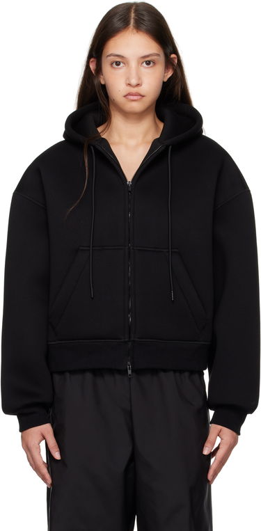 Mikina WARDROBE.NYC WARDROBE.NYC Bonded Zip Hoodie Čierna | W1093F24BJ, 0